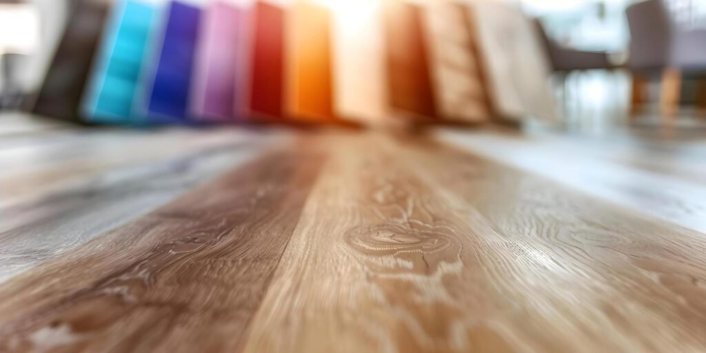 דוגמאות פרקט SPC ויניל בגוונים שונים לבחירה