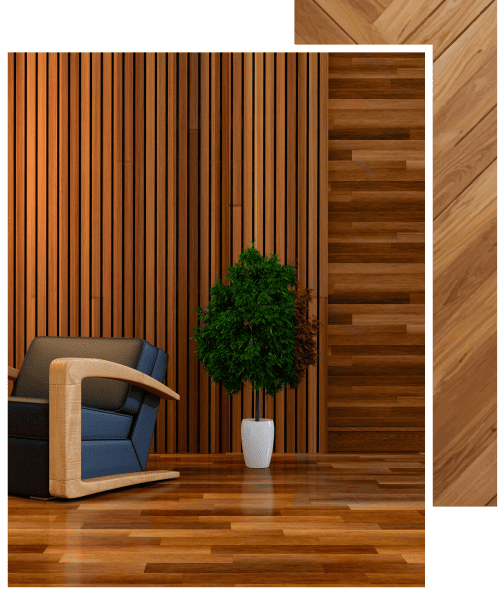 התקנת פרקט עץ בסלון בעיצוב מודרני